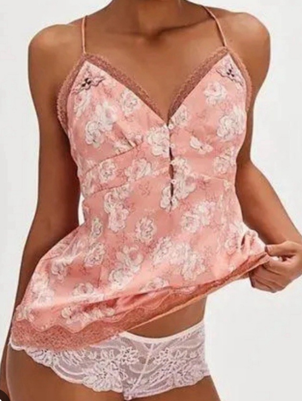Free People NWOT Night Special Cami in Tangerine Combo sz SML​